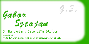 gabor sztojan business card